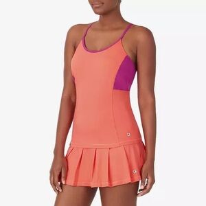 Fila Baseline Orange and Fuchsia Tennis Tank Top and Skort Size Small